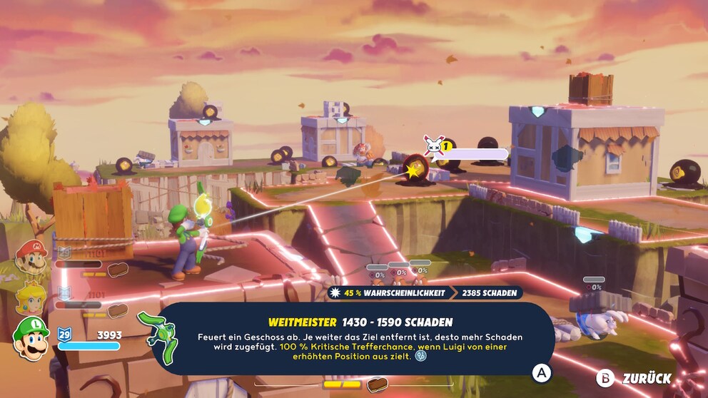 Le sniper de Luigi vous permet de pulvériser sans problème les ennemis éloignés.