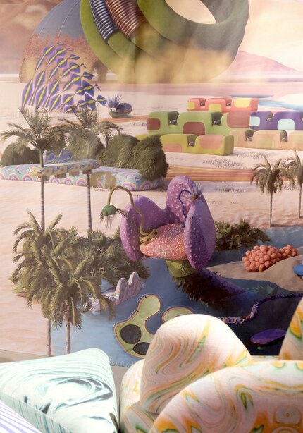 Das Rendering zur Kollektion zeigt eine imaginäre Landschaft.