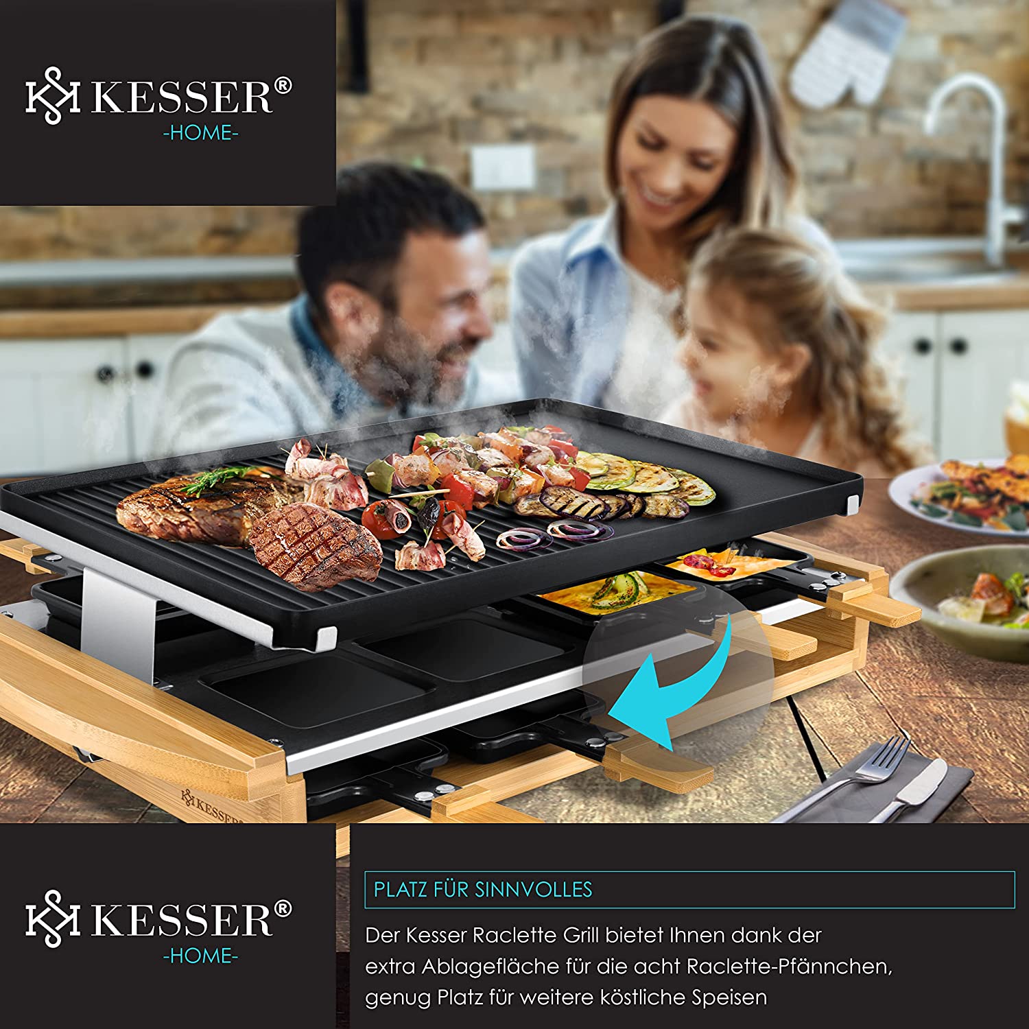 Kesser Raclette grill with natural grill stone - buy at Galaxus