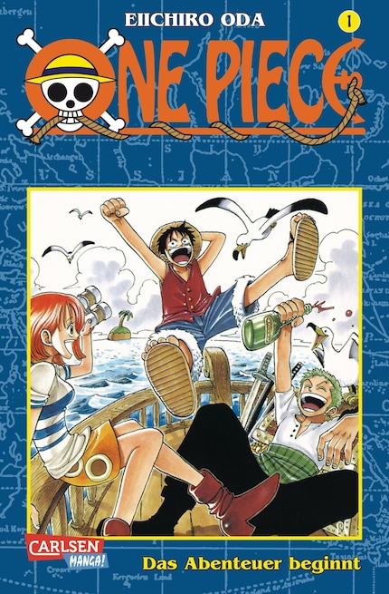 La copertina del primo volume di One Piece.