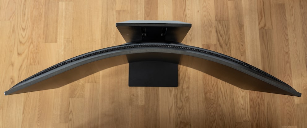 Die Krümmung des Arks beschreibt einen Ausschnitt aus einem Kreis mit einem Meter Radius.