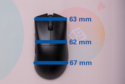 Massa del DeathAdder V3 Pro da sopra.
