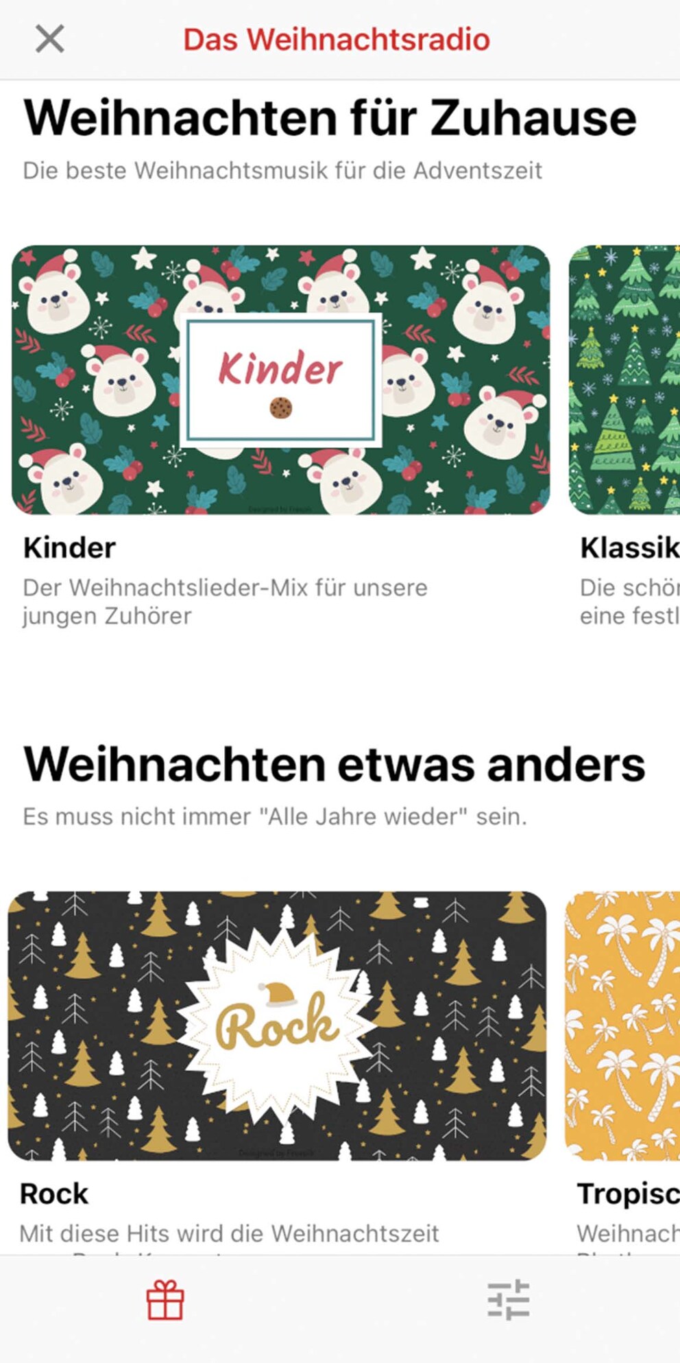 Das Weihnachtsradio.
