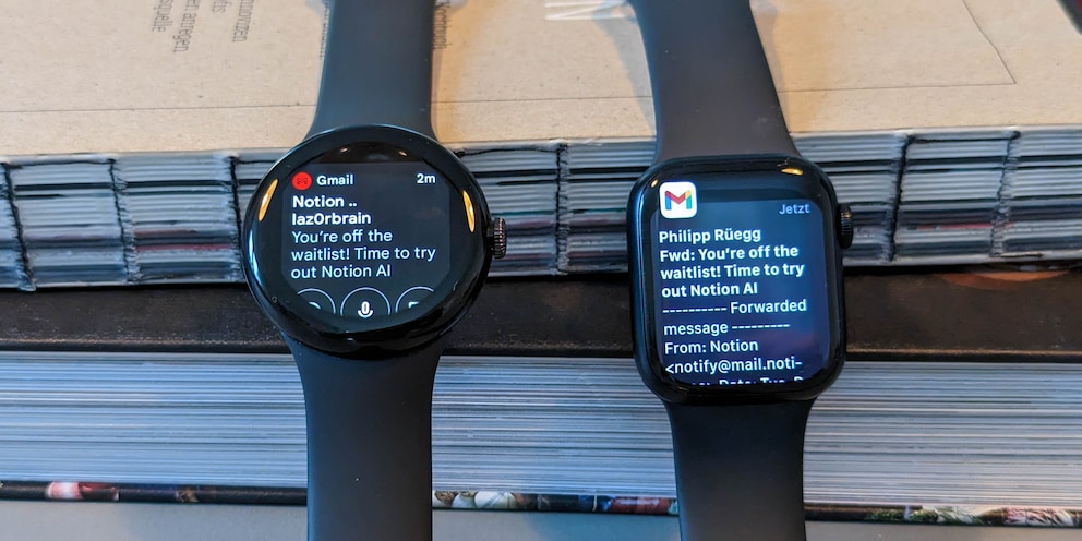 L’écran carré de l’Apple Watch peut afficher un peu plus de texte.