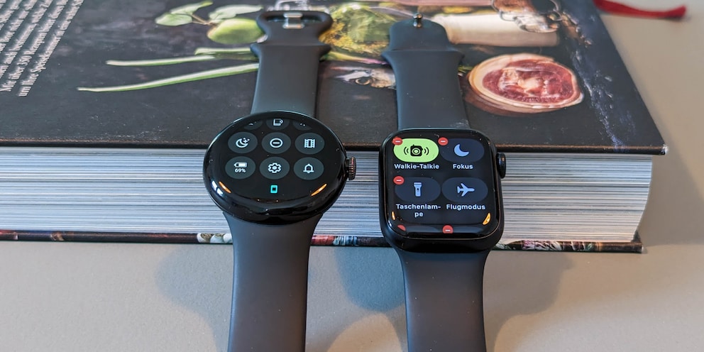 Sur l’Apple Watch, je peux configurer le menu de l’accès rapide. Pas avec la Pixel Watch