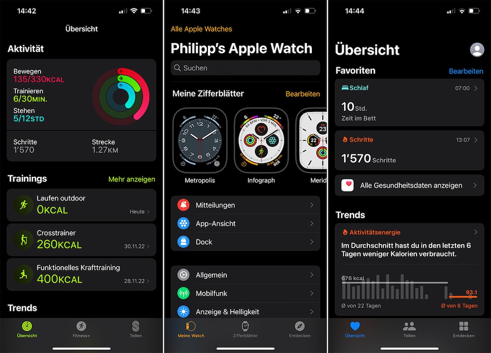 Pour l’Apple Watch, trois applications sont nécessaires.