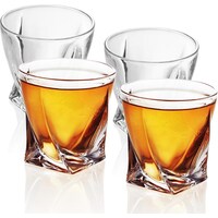 Intirilife 4x Whisky Glass 'TWISTED