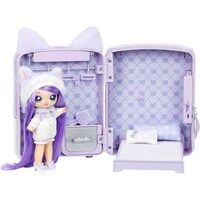 MGA Na. Na. Na. Surprise 3-in-1 Backpack Bedroom Series 3 Playsett- Lavender Kitty