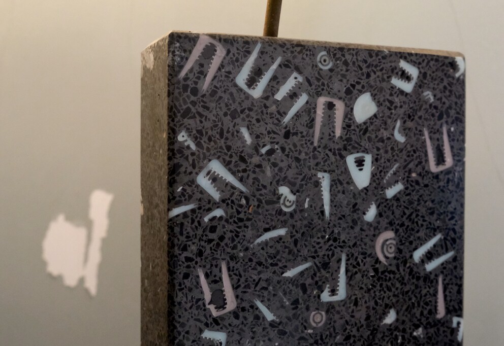Fossil hunting: this terrazzo mixture contains a very special waste product.