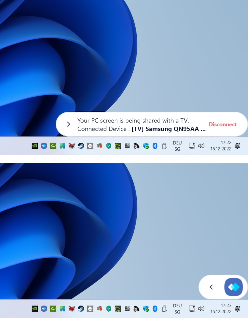 Un'informazione irrilevante viene visualizzata al di sopra di tutto il resto dell'immagine.