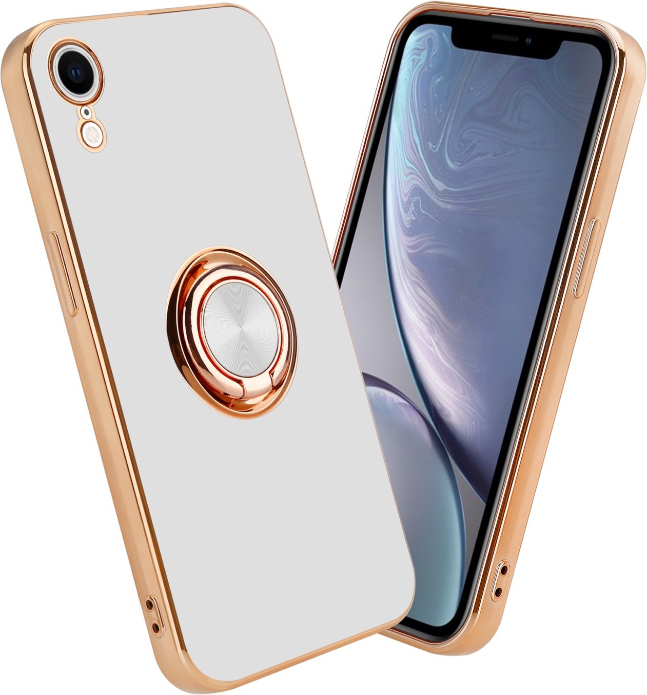 Cadorabo Hülle für Apple iPhone XR im TPU mit Kameraschutz und Ring LM089 Style (iPhone XR) Galaxus Cadorabo Hülle für Apple iPhone XR im TPU mit Kameraschutz und Ring LM089 Style (iPhone XR) Galaxus