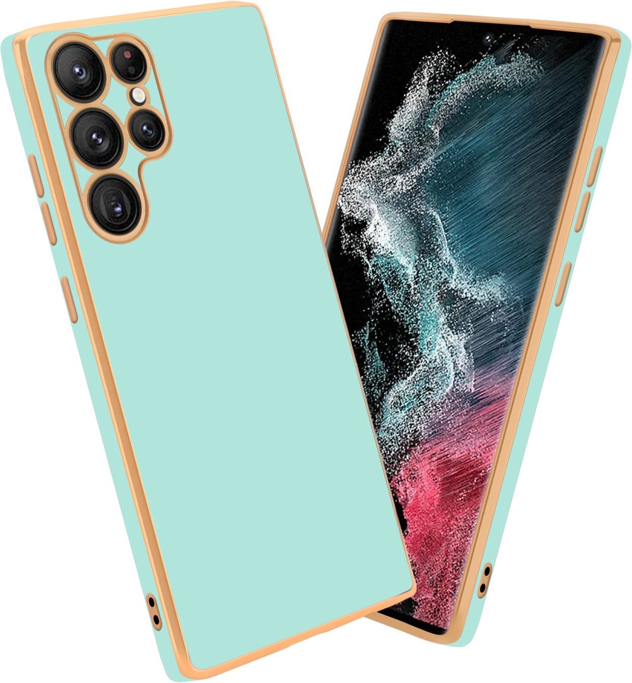 Cadorabo Hülle für Samsung Galaxy S22 ULTRA im TPU mit Kameraschutz LM130 Style (Galaxy S22 Ultra) Galaxus