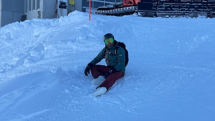 Das war's für heute mit Snowskating. Ich bin erledigt.