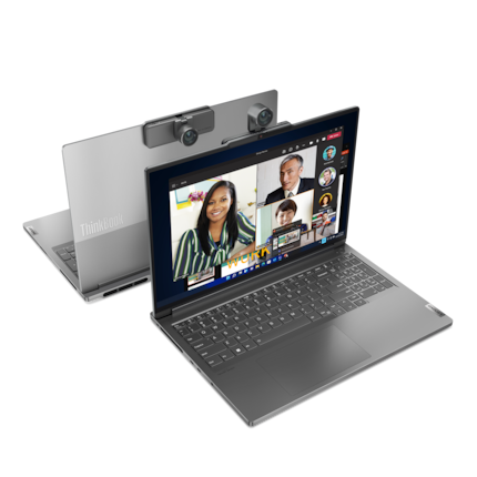 ThinkBook 16p avec la webcam Magic Bay 4K qui se replie.