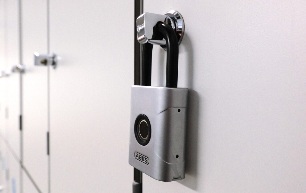 The lock only just fits the locker.