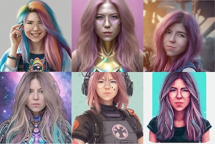 With Lensa, you can create new images from your selfies.