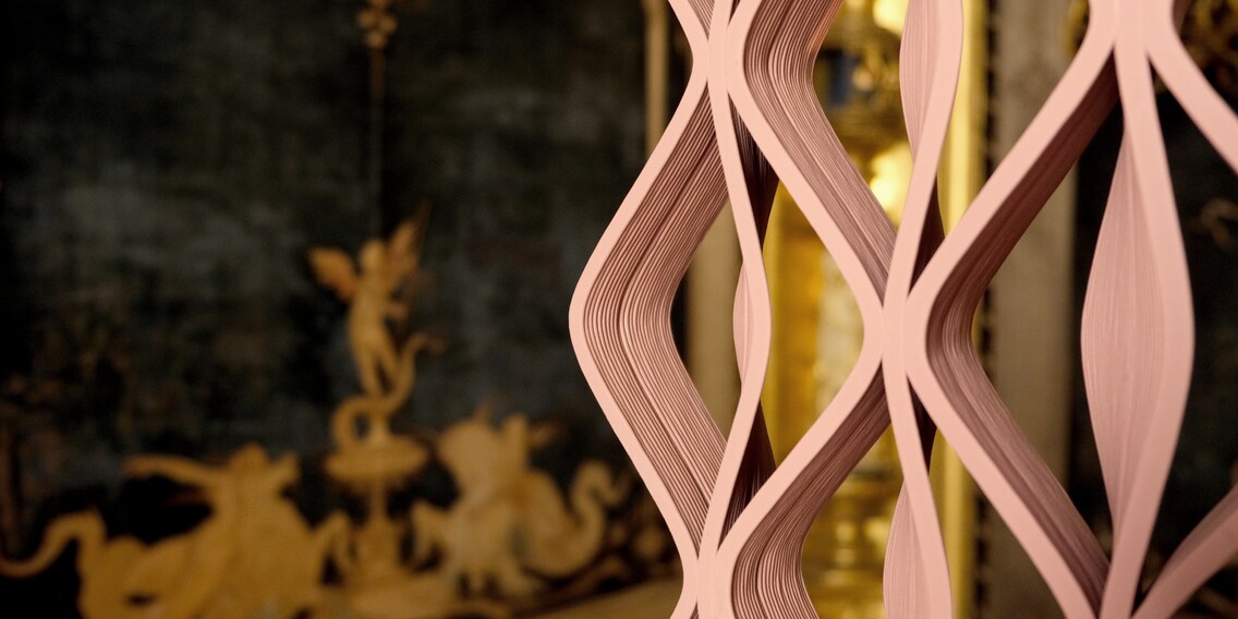 Can you guess which discarded item was used to make this folding screen?