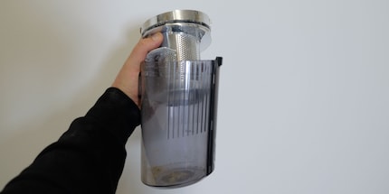 The Rowenta X-Force’s container tracks dirt when you empty it.