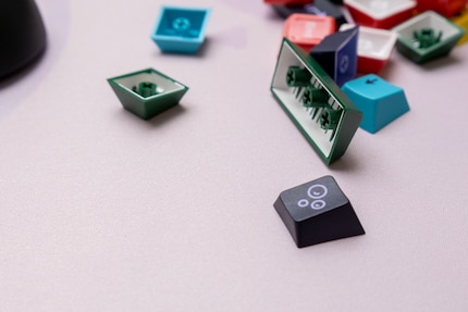 Les bulles du clavier Cherry PBT Taro ont été imprimées par sublimation thermique.