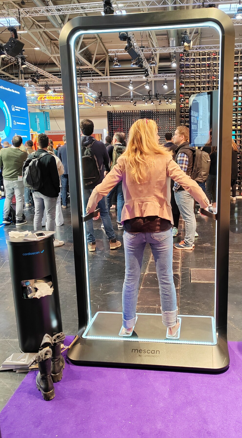 Steht sowas bald in jedem Fitnesscenter? Mescan von Cardioscan an der ISPO in München.