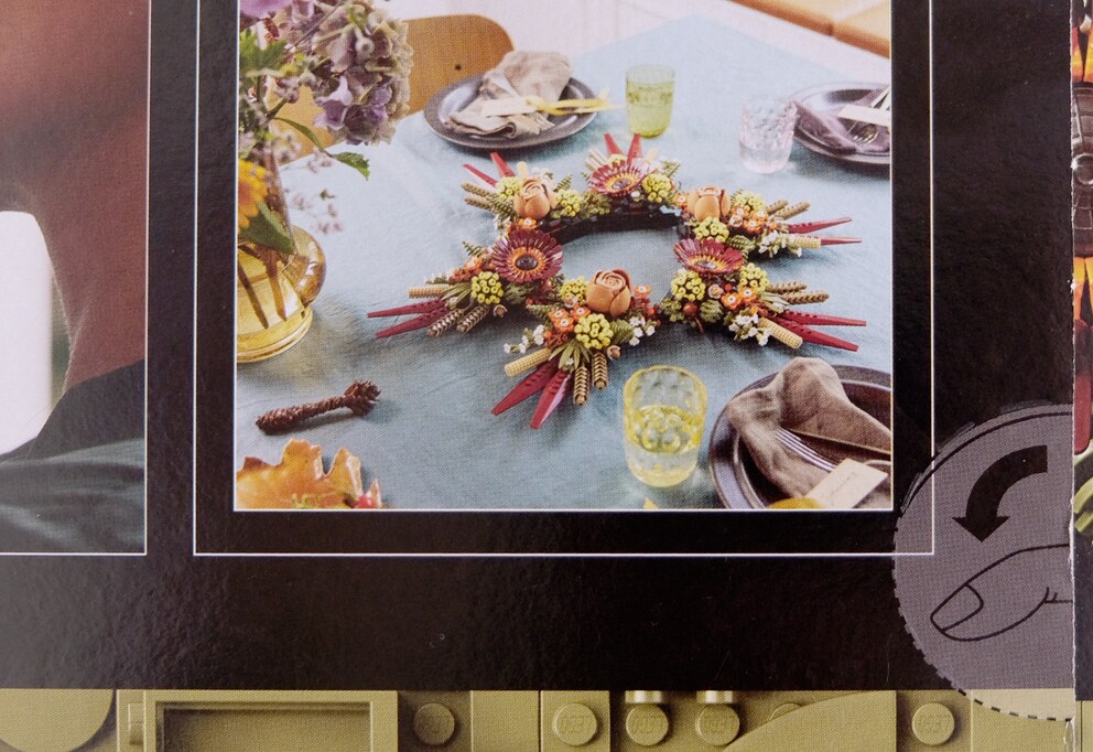 Le Centre de table Fleurs séchées peut être complété pour former une grande couronne.