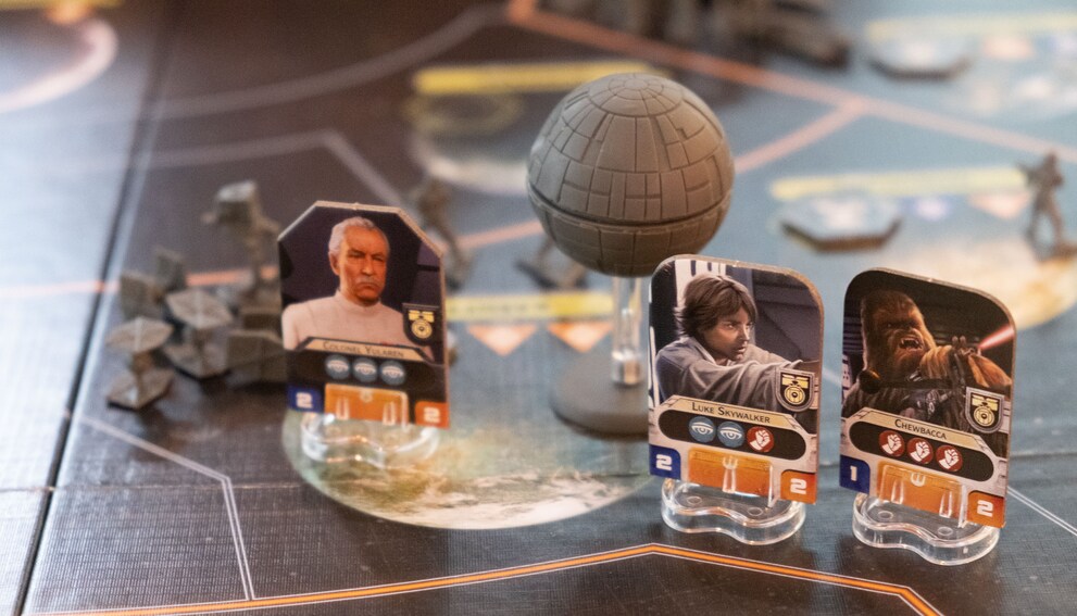 Chewbacca and Luke stage an uprising as Colonel Yularen looks on dumbly in his linens.