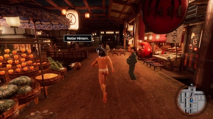 Il gioco riesce a combinare missioni secondarie assolutamente assurde con la serietà della storia principale. Qui sono mezzo nudo e inseguo un ladro di vestiti.