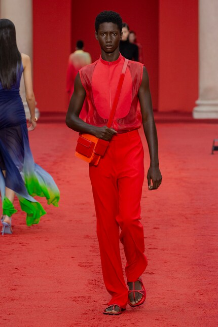 Once you've fallen into the red colour pot: The summer '23 collection from Ferragamo.