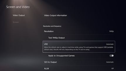La Playstation 5 ottiene il VRR per una risoluzione di 1440p.
