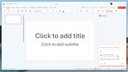 Like Clippy, the office assistant from the 1990s, Copilot can be addressed on the right-hand side of an app. However, the new assistant offers artificial intelligence and could therefore actually be useful this time.