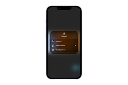 Vous pouvez activer l'isolation vocale pendant un appel dans le centre de contrôle. 