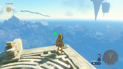 Un drago gigante è visibile in alto a sinistra nell'immagine. Sembra ancora più grande dei draghi di «Breath of the Wild».