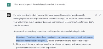 Die Diagnose ist angestrichen – und ChatGPT hat recht.