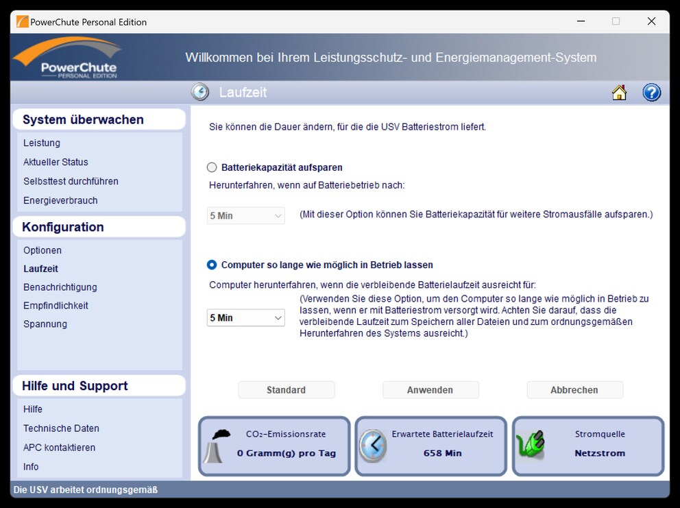 Quando deve spegnersi automaticamente il PC se alimentato a batteria?