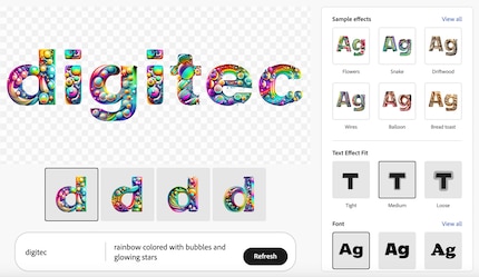Templates can also be created for fonts.