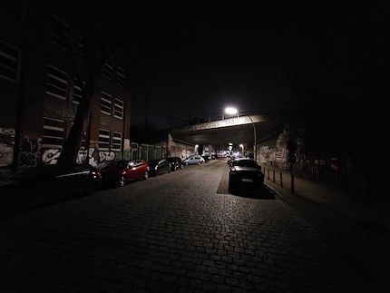 The wide-angle camera at night.