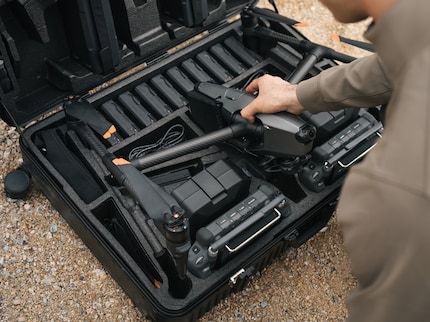 Non entra in uno zaino: il DJI Inspire viene fornito con una custodia personalizzata.