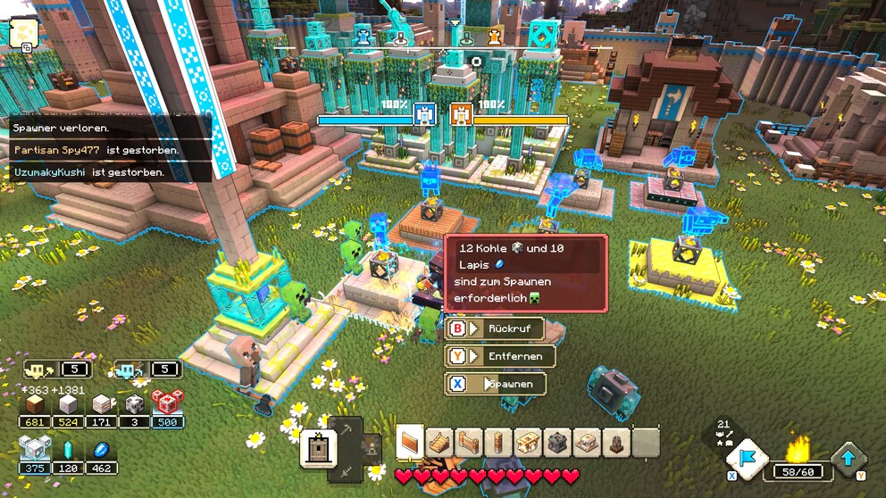 È possibile installare gli spawner praticamente ovunque e utilizzarli per reclutare soldati.