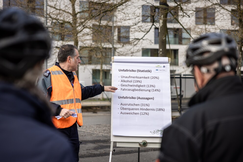 Remo Zemp explains where e-bikers face dangers in road traffic.