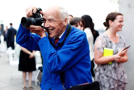 Fotograf Bill Cunningham in seiner Signature-Jacke.