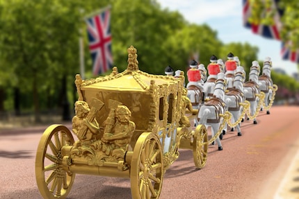 Back problems: King Charles will only travel back from Westminster Abbey to the palace in the ancient gold carriage.