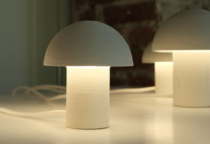 The shape of the lamp is inspired by Mary Poppins’ umbrella.