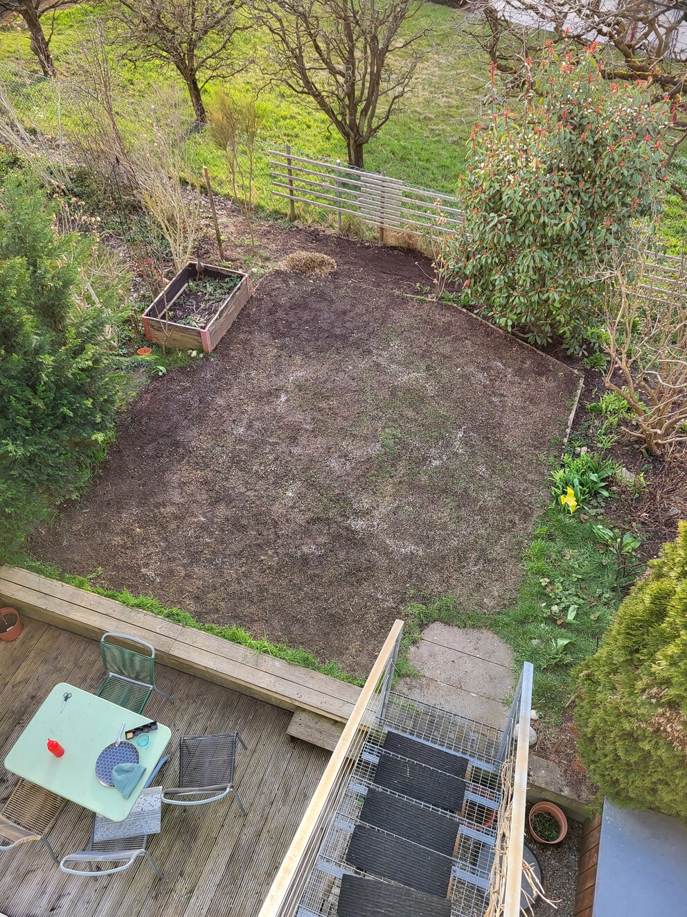 Ecco come appariva il mio giardino a marzo.