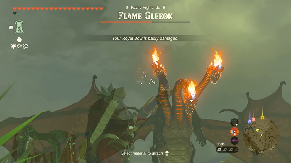 The dragon Gleeok is one of the strongest enemies in the game.