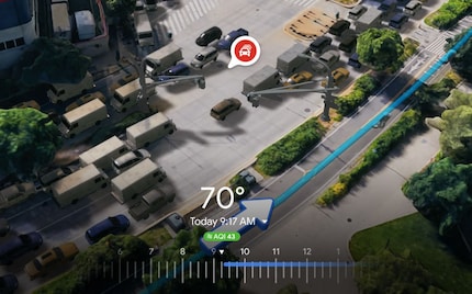 The 3D bird's eye view shows you in advance what your journey will look like.
