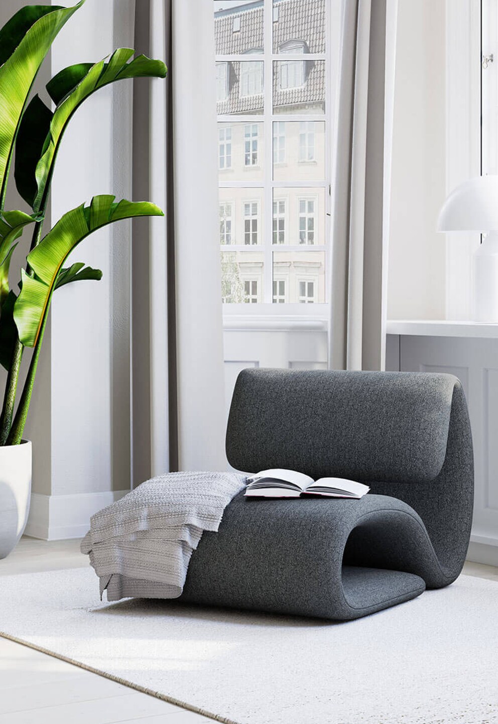 Dimensioni: 65 x 76 x 90 cm, altezza seduta: 32 cm | Materiale: acciaio.