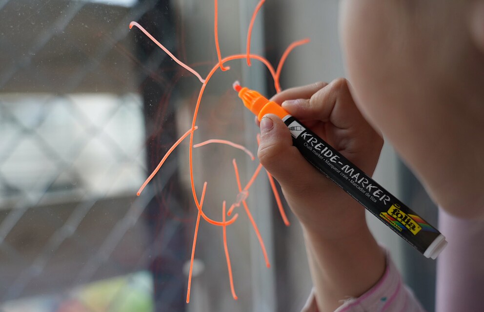 Only when she can paint freestyle does my four-year-old have fun.