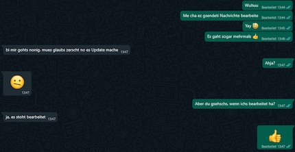 Lorsque vous avez modifié un message, cela est visible sous le texte.