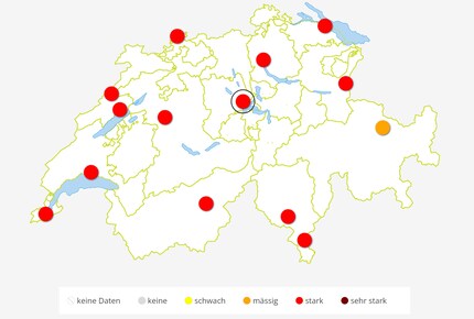 Vue sur Pollen-Pfingen : La saison du rhume des foins est à son apogée, les pollens de graminées sont notamment très présents en ce moment.
