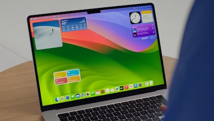 Les widgets interactifs peuvent être disposés librement sur le Mac.